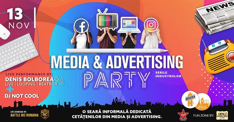 Concert Media & Advertising Party // #SerileIndustriilor, miercuri, 13 noiembrie 2019 20:30, Beraria H