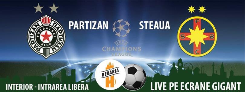 Concert Partizan vs Steaua, Wednesday, 05 August 2015 20:00, Beraria H