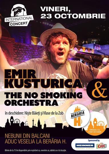 Concert Emir Kusturica & The No Smoking Orchestra, vineri, 23 octombrie 2015 20:00, Beraria H