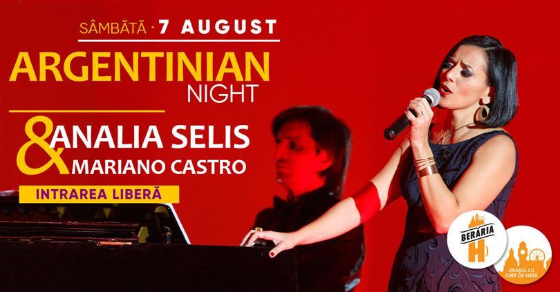 Concert Analia Selis & Mariano Castro #CentenarPiazzolla - Argentinian Night, sâmbătă, 07 august 2021 18:30, Beraria H