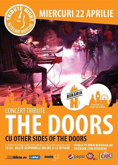 Concert The Doors Tribute cu Other sides of the Doors, miercuri, 22 aprilie 2015 20:00, Beraria H