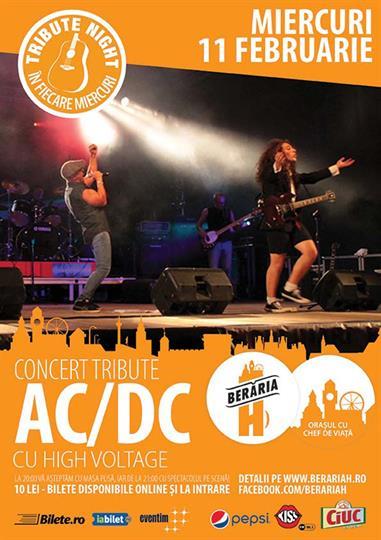 Concert Tribute Night - AC/DC, miercuri, 11 februarie 2015 20:00, Beraria H