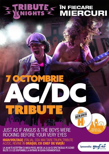 Concert AC/DC Tribute by High/Voltage, miercuri, 07 octombrie 2015 20:00, Beraria H