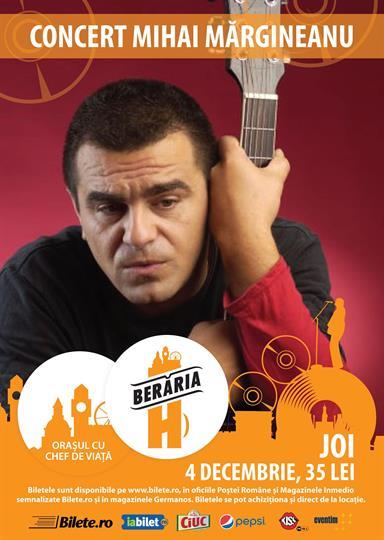 Concert Mihai Margineanu Concert, Thursday, 04 December 2014 20:00, Beraria H