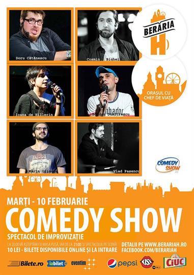 Concert Comedy Show - spectacol de improvizatie, marți, 10 februarie 2015 21:00, Beraria H