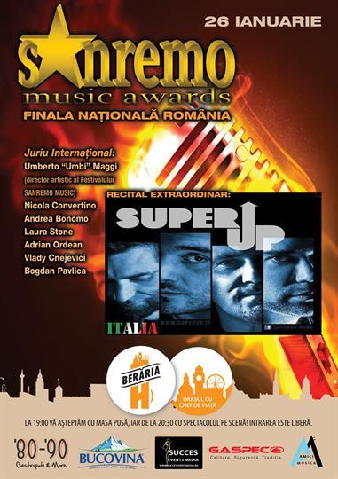 Concert SANREMO Music Awards, Tuesday, 26 January 2016 19:00, Beraria H