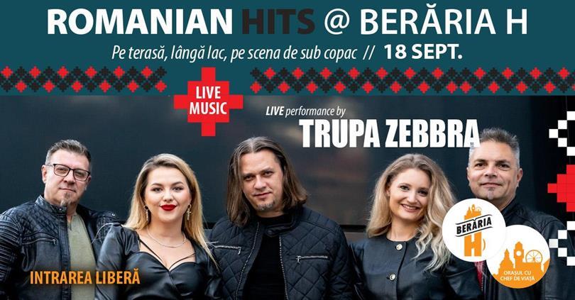 Concert Romanian Songs #live cu ZEBRA Band I #ByTheLake, joi, 18 septembrie 2025 17:00, Beraria H