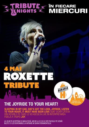Concert Roxette Tribute Concert, miercuri, 04 mai 2016 20:00, Beraria H