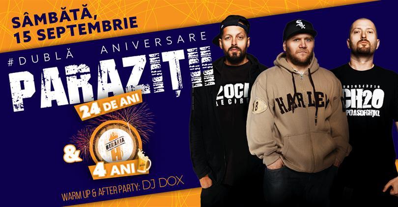 Concert #DoubleAnniversary Paraziții - 24 Years ✗ Berăria H - 4 Years, Saturday, 15 September 2018 22:00, Beraria H