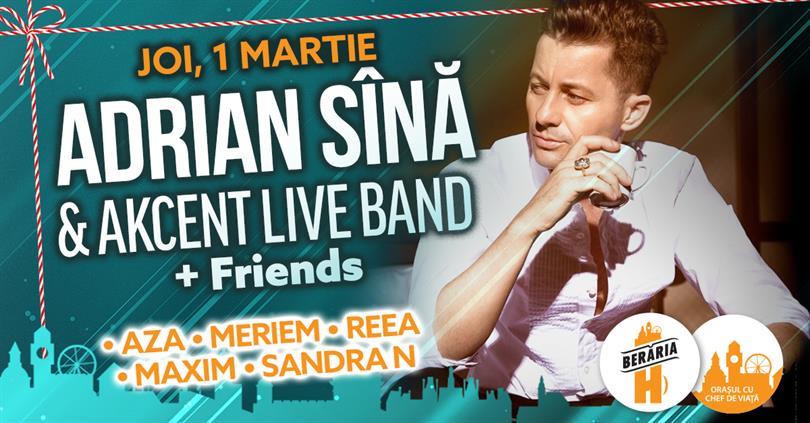 Concert Adrian Sînă & Akcent Live Band + Friends, joi, 01 martie 2018 20:00, Beraria H