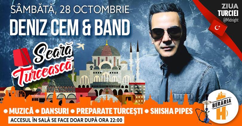 Concert Seară Turcească: Deniz Cem & Band / Ziua Turciei, sâmbătă, 28 octombrie 2017 22:00, Beraria H