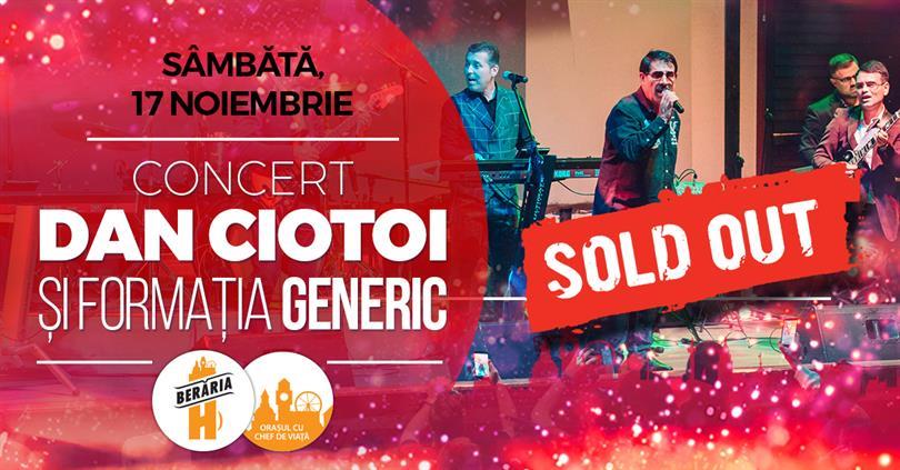 Concert Concert Dan Ciotoi și Formația Generic, sâmbătă, 17 noiembrie 2018 19:45, Beraria H