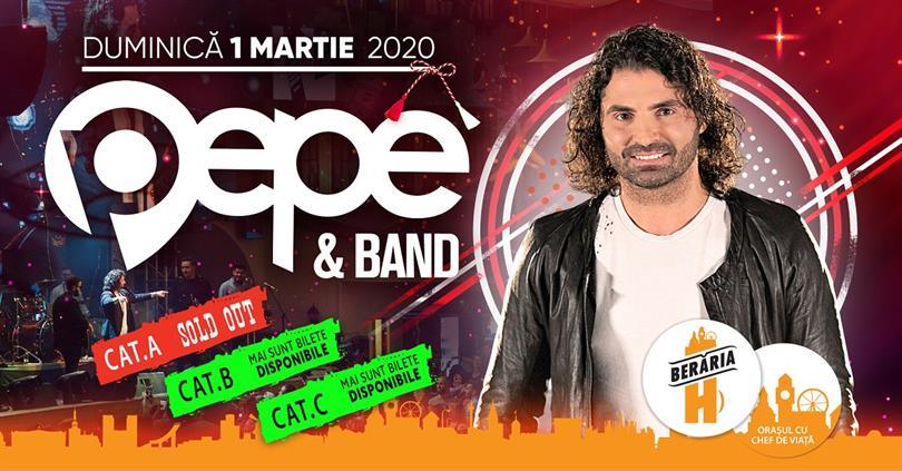 Concert Pepe & Band // 1 martie // Berăria H, duminică, 01 martie 2020 17:30, Beraria H