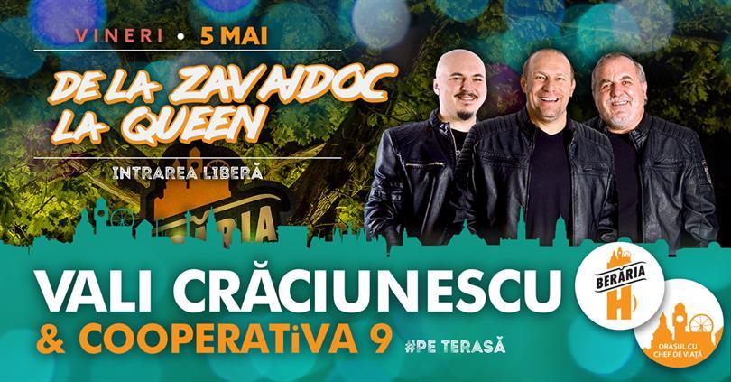 Concert Vali Crăciunescu & Cooperativa 9 I de la Zavaidoc la Queen #PeTerasă, vineri, 05 mai 2023 17:00, Beraria H