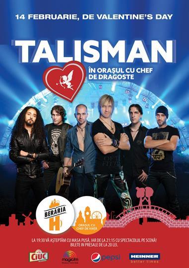 Concert Talisman in Orasul cu Chef de Dragoste, duminică, 14 februarie 2016 19:30, Beraria H