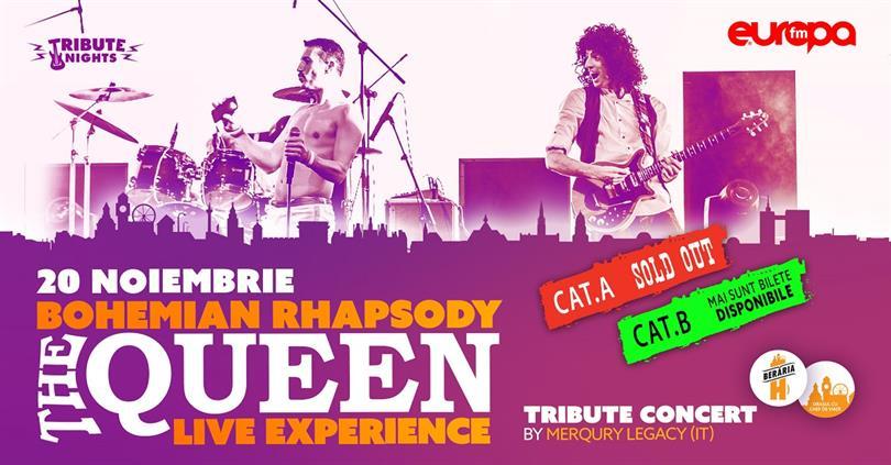 Concert Bohemian Rhapsody > QUEEN Tribute Show by Merqury Legacy, miercuri, 20 noiembrie 2019 19:45, Beraria H