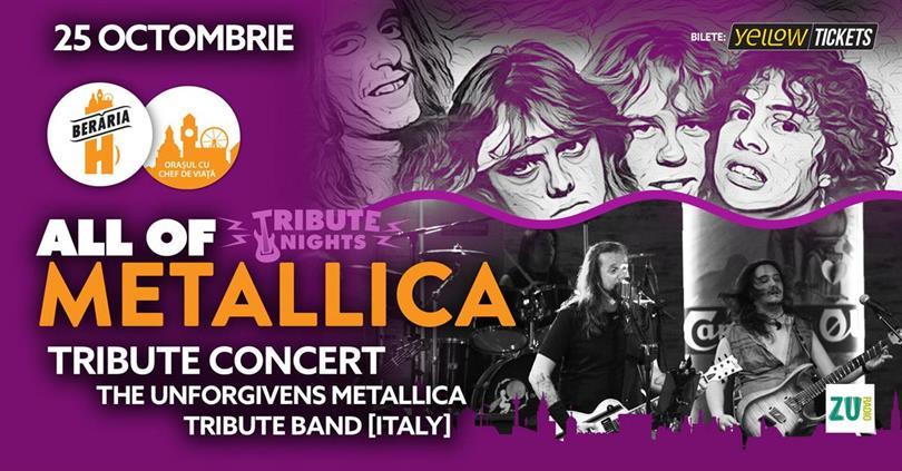 Concert Metallica | The Ultimate Tribute Concert by The Unforgivens (Italia) | miercuri, 25 oct., miercuri, 25 octombrie 2023 18:30, Beraria H