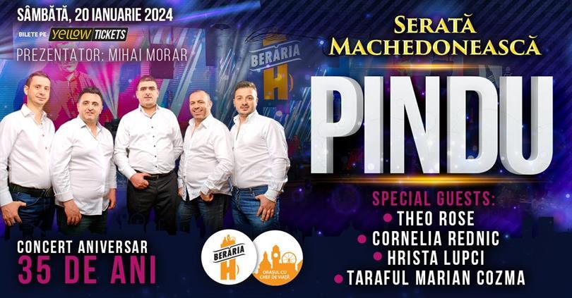 Concert Pindu #35DeAni + Friends: Theo Rose, Cornelia Rednic & more | Seară Machedonească, sâmbătă, 20 ianuarie 2024 21:30, Beraria H