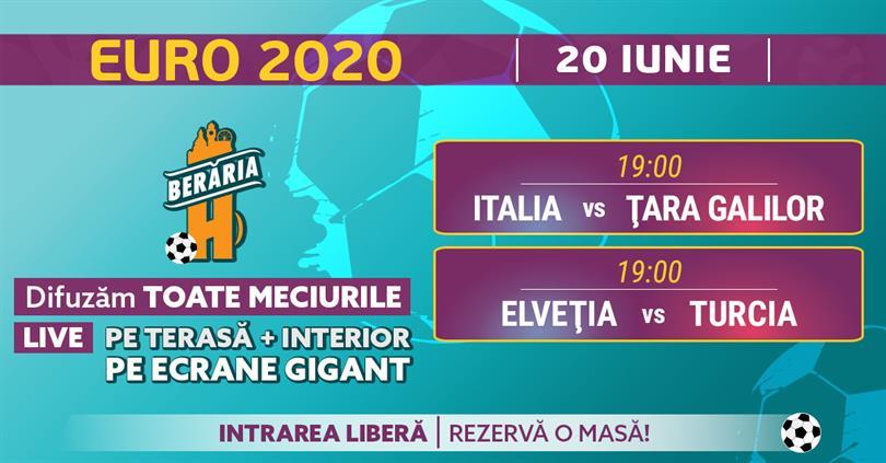 Concert EURO 2020 #LIVE | 20 IUNIE | 2 meciuri + concert, duminică, 20 iunie 2021 16:00, Beraria H