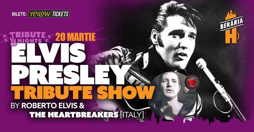 Concert Elvis Presley - A Tribute to the King by Roberto Elvis & The Heartbreakers (Italia), miercuri, 20 martie 2024 18:00, Beraria H