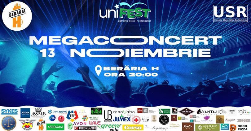 Concert #UniFEST2023, luni, 13 noiembrie 2023 20:00, Beraria H