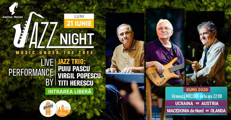 Concert Jazz Trio #LIVE - Music Under The Tree, luni, 21 iunie 2021 19:00, Beraria H