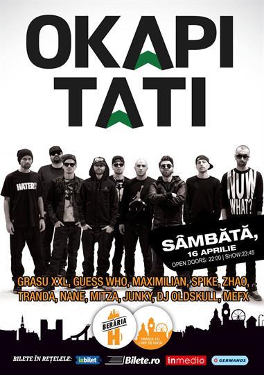 Concert Okapi Tati, Saturday, 16 April 2016 20:00, Beraria H