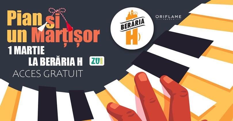Concert Pian și un Mărțișor la Berăria H – 1 Martie 2026, duminică, 01 martie 2026 12:00, Beraria H