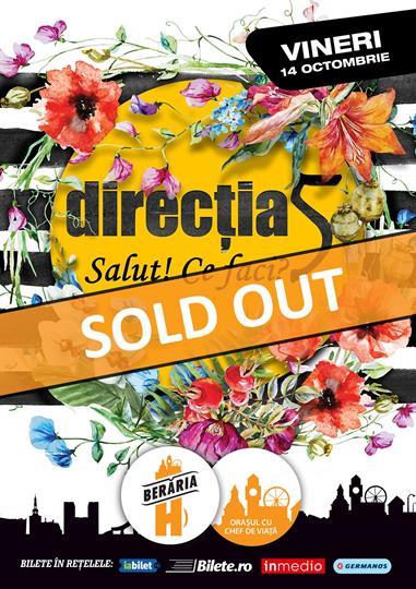 Concert Direcţia 5 în concert - SOLD-OUT, vineri, 14 octombrie 2016 20:00, Beraria H