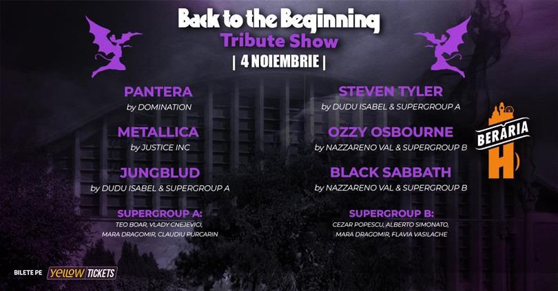 Concert Back to the Beginning – The Final Ozzy Tribute | Ozzy, GNR, Metallica, Steven Tyler & More, miercuri, 04 noiembrie 2026 18:00, Berăria H