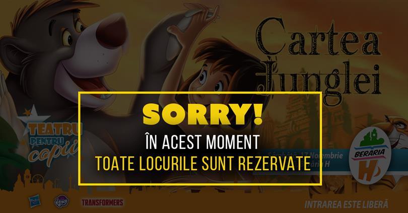 Concert Teatru pentru Copii - Cartea Junglei, Saturday, 17 November 2018 11:30, Beraria H