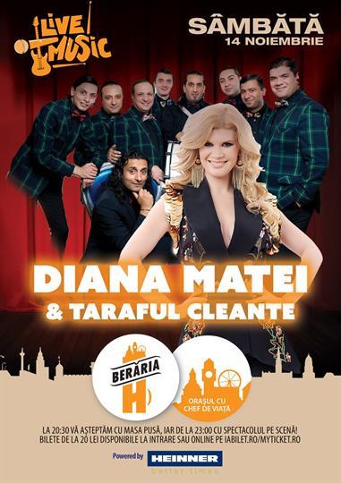 Concert Diana Matei si Taraful Cleante, sâmbătă, 14 noiembrie 2015 20:00, Beraria H