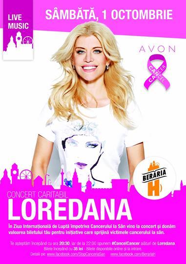 Concert Loredana - Charity Concert, Saturday, 01 October 2016 20:30, Beraria H