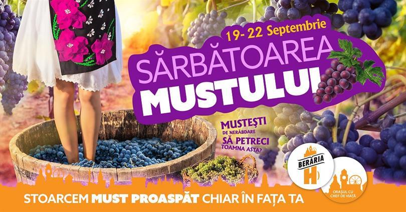 Concert Sărbătoarea Mustului 2019, joi, 19 septembrie 2019 10:00, Beraria H