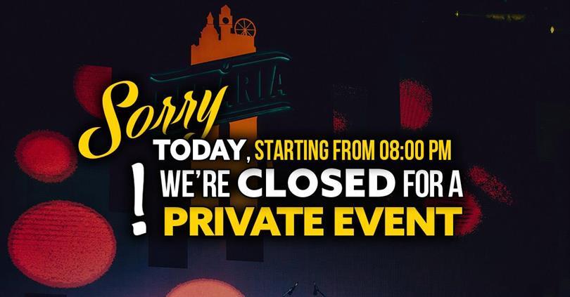 Concert Closed - Private Event // începând cu ora 20:00, vineri, 08 decembrie 2023 20:00, Beraria H