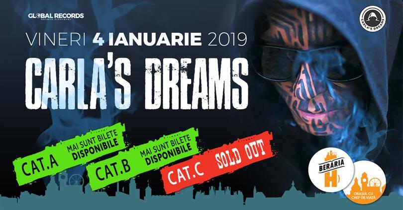 Concert Carla's Dreams // 4 ianuarie 2019 // Berăria H, vineri, 04 ianuarie 2019 20:00, Beraria H