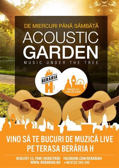 Concert Acoustic Garden - music under the tree with Johnny, joi, 18 iunie 2015 20:00, Beraria H