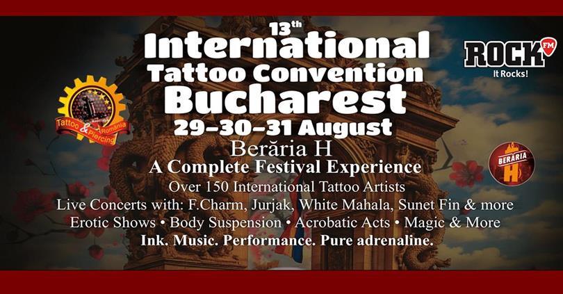 Concert International Tattoo Convention Bucharest // Ediția a 13-a // 29-31 august | Ziua 2, sâmbătă, 30 august 2025 12:00, Beraria H