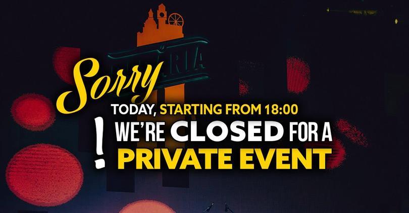 Concert Closed - Private Event // începând cu ora 18:00, vineri, 19 decembrie 2025 18:00, Beraria H