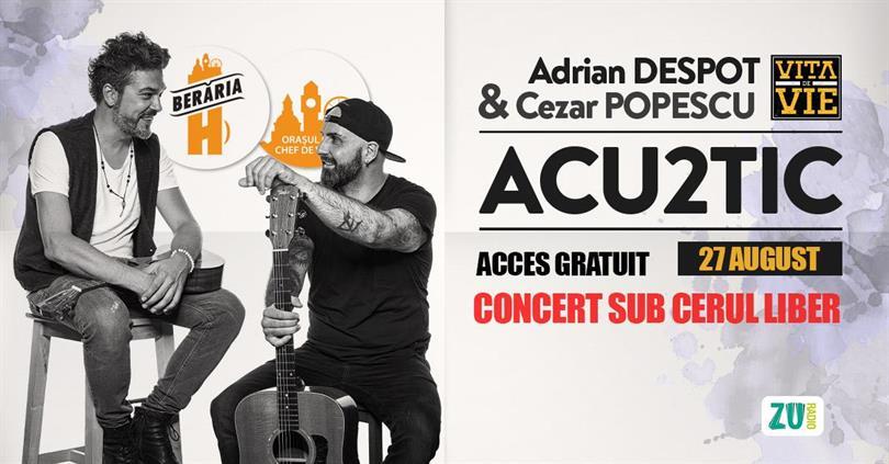 Concert Adrian Despot & Cezar Popescu // Vița de Vie Acu2tic, miercuri, 27 august 2025 17:00, Beraria H