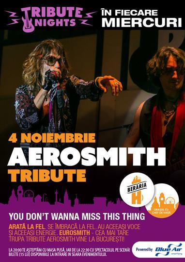 Concert ANULAT! - Aerosmith Tribute Concert, miercuri, 04 noiembrie 2015 20:00, Beraria H