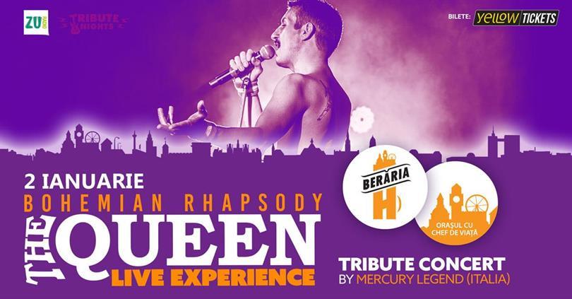 Concert "Bohemian Rhapsody" | QUEEN Tribute Concert by Mercury Legend (Italia) pe 2 ianuarie, marți, 02 ianuarie 2024 18:00, Beraria H