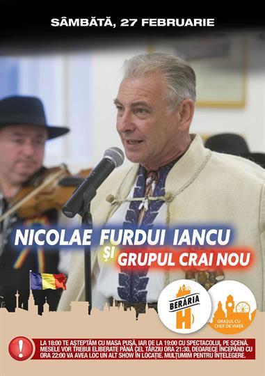 Concert Nicolae Furdui Iancu & Crai Nou, Saturday, 27 February 2016 18:00, Beraria H