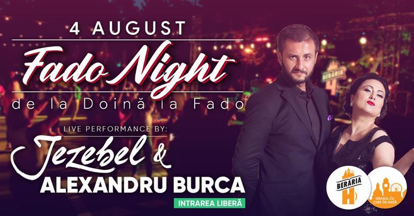 Concert Fado Night #PeTerasă cu Jezebel & Alexandru Burca, miercuri, 04 august 2021 19:30, Beraria H